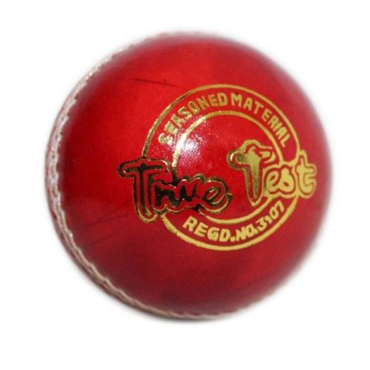 SS True Test Leather Cricket Ball – 2 Piece -156gms – Red - SportsHQ