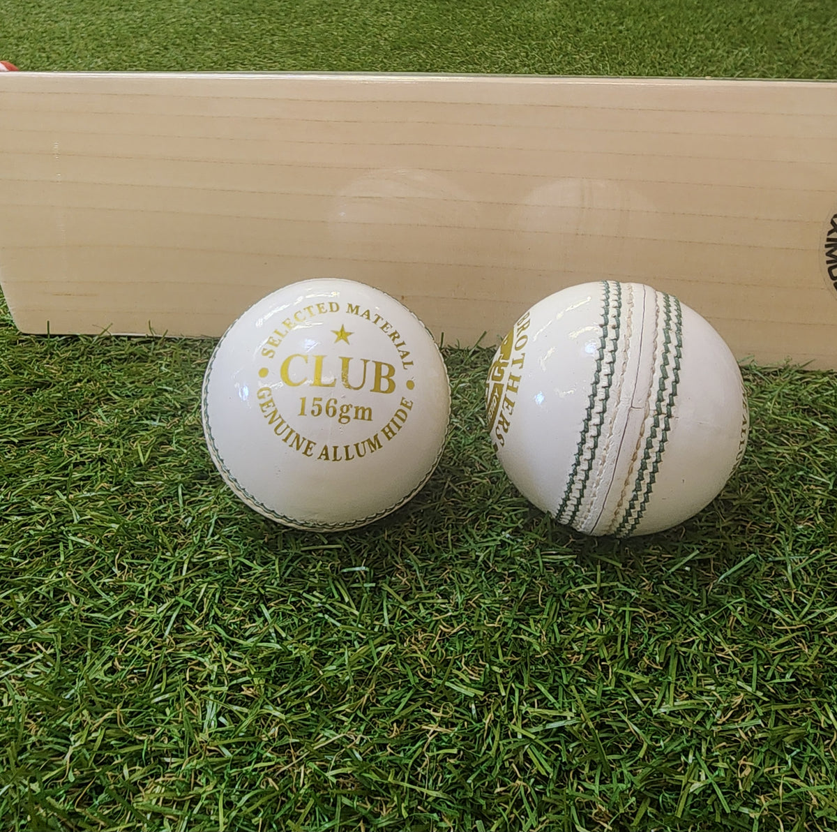 SHQ Club Leather Cricket Ball – 2 Piece – 142gm – White - SportsHQ