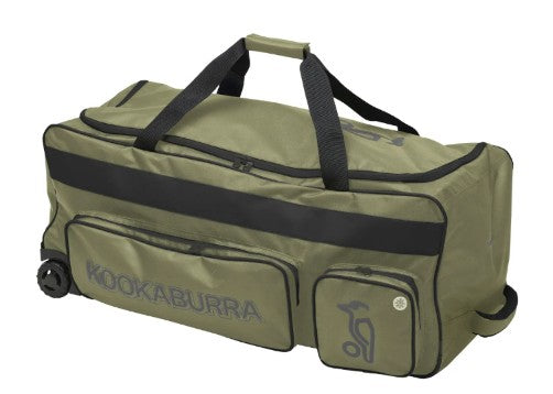 KOOKABURRA PRO 3.0 WHEELIE KITBAG - KHAKI/BLACK