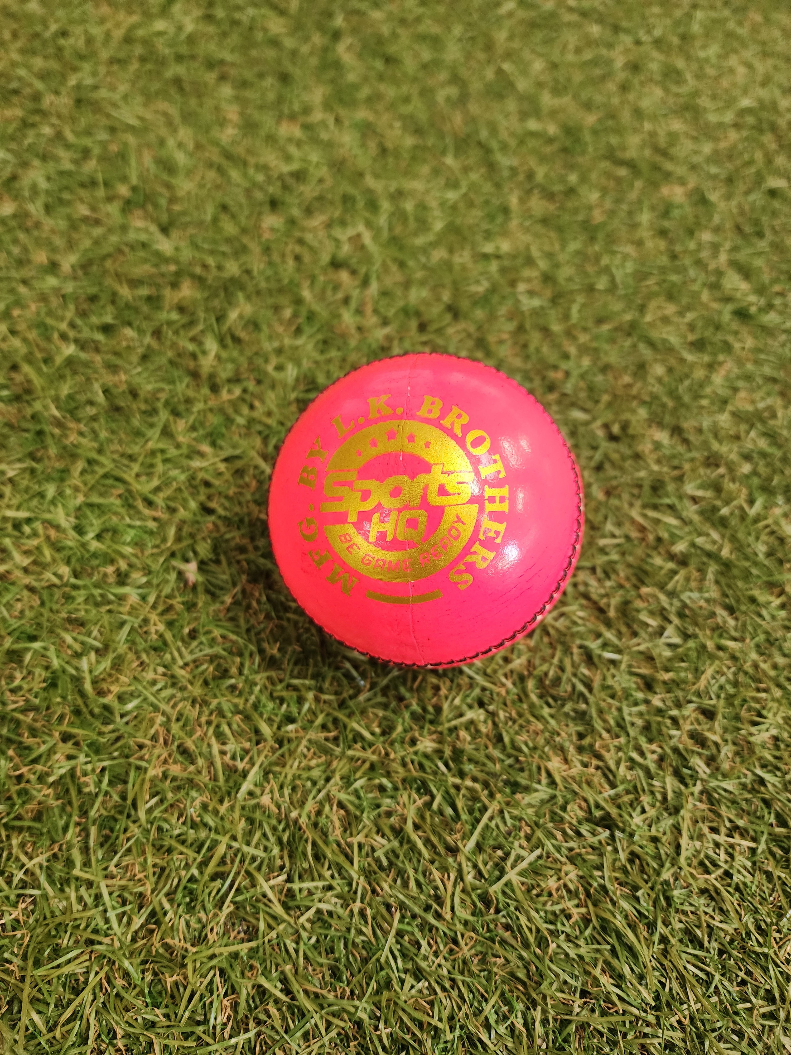 SHQ T-20  Leather Cricket Ball – 4 Piece – 156gm – Pink - SportsHQ