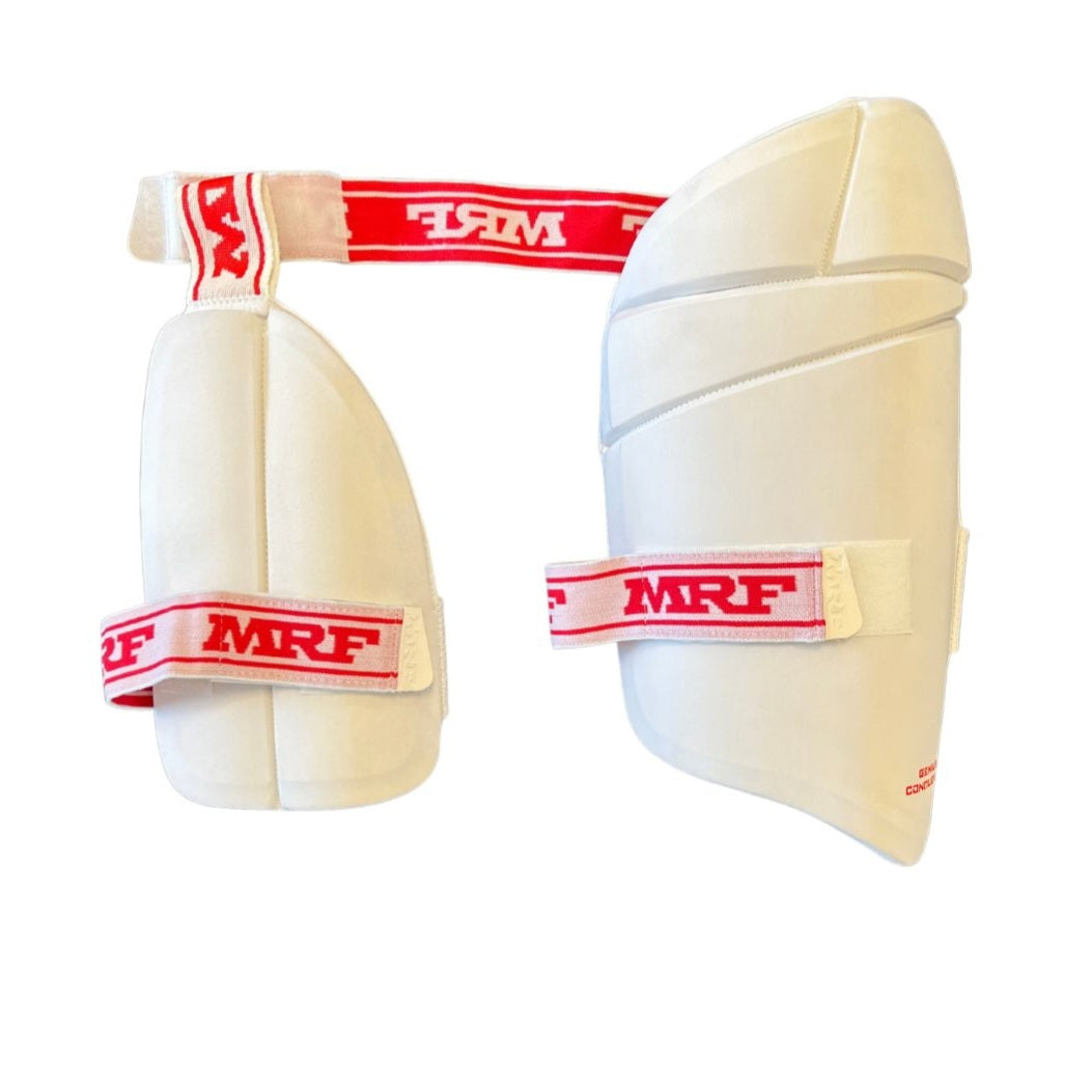 MRF CONQUEROR DUAL THIGH GUARD White  – MENS