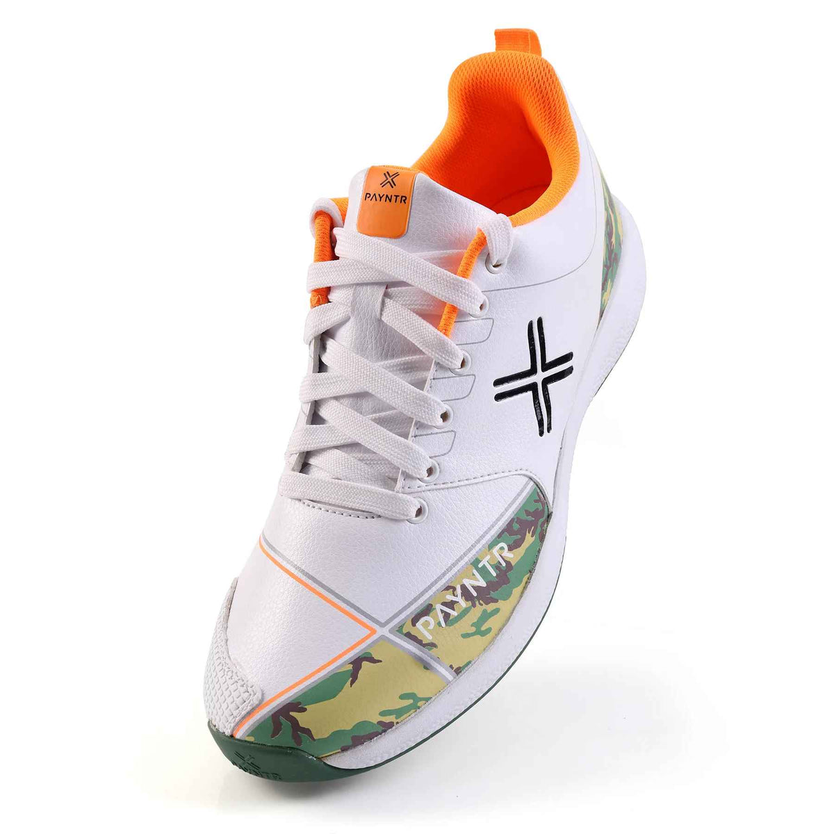 PAYNTR X RUBBER Cricket Shoes – Camo/Orange/Black - SportsHQ