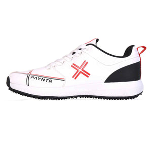 PAYNTR X RUBBER Cricket Shoes – White/Black/Red - SportsHQ